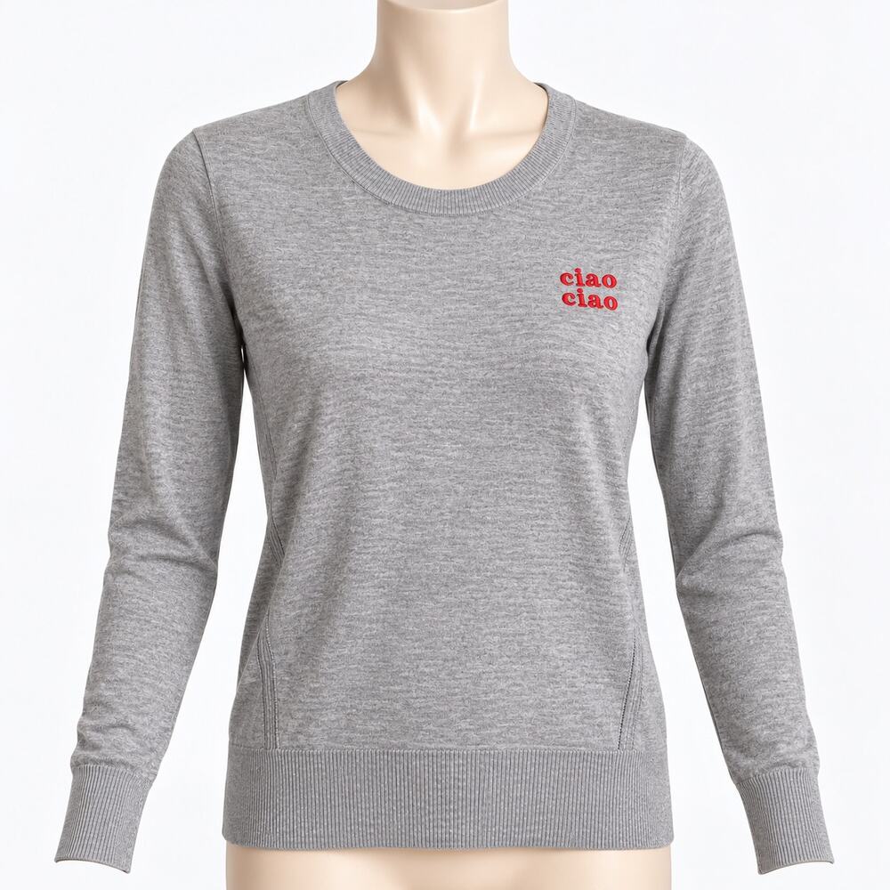 Banana Republic Ciao Ciao Gray Silk Cotton Sweater Women's Small
